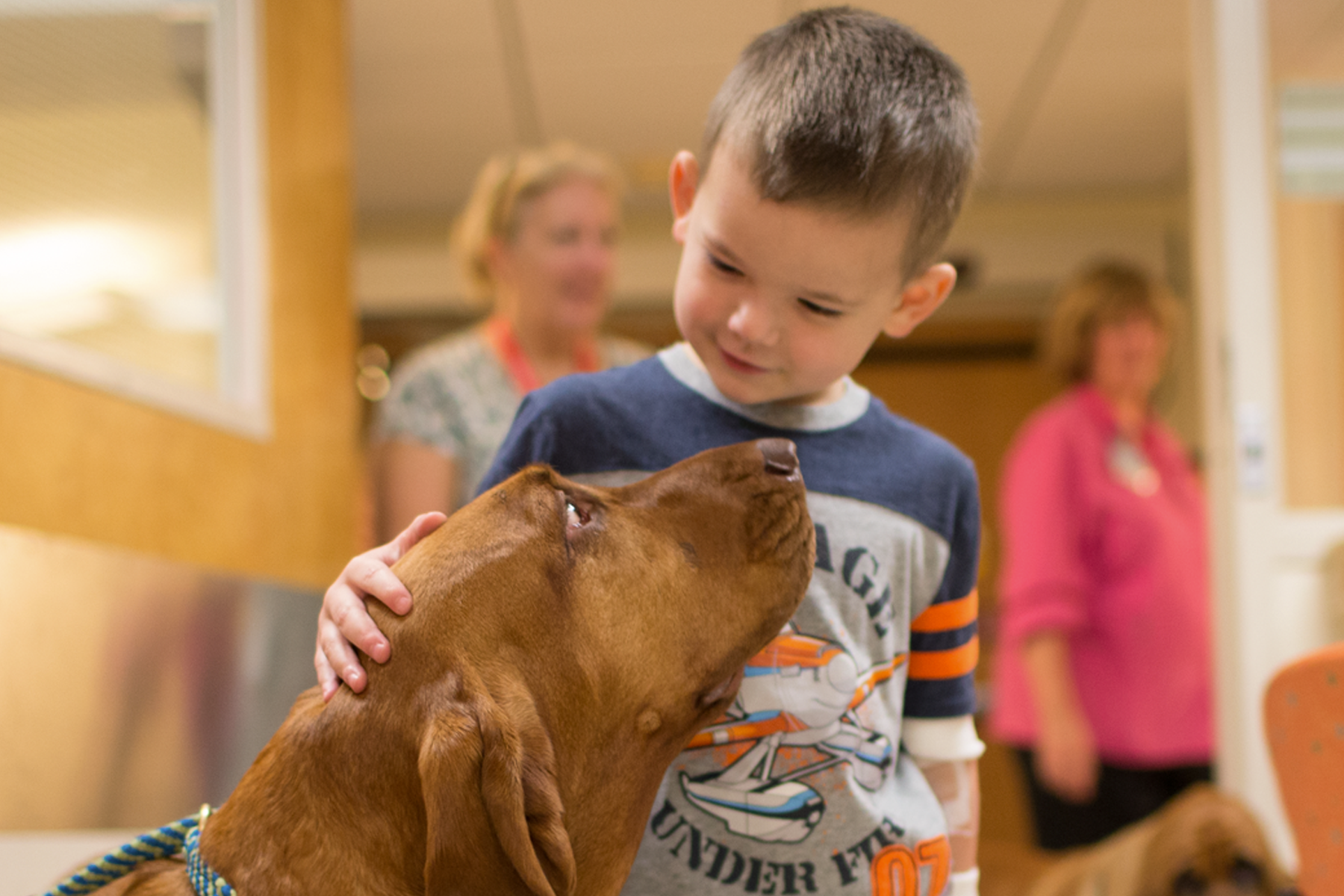 boy with dog